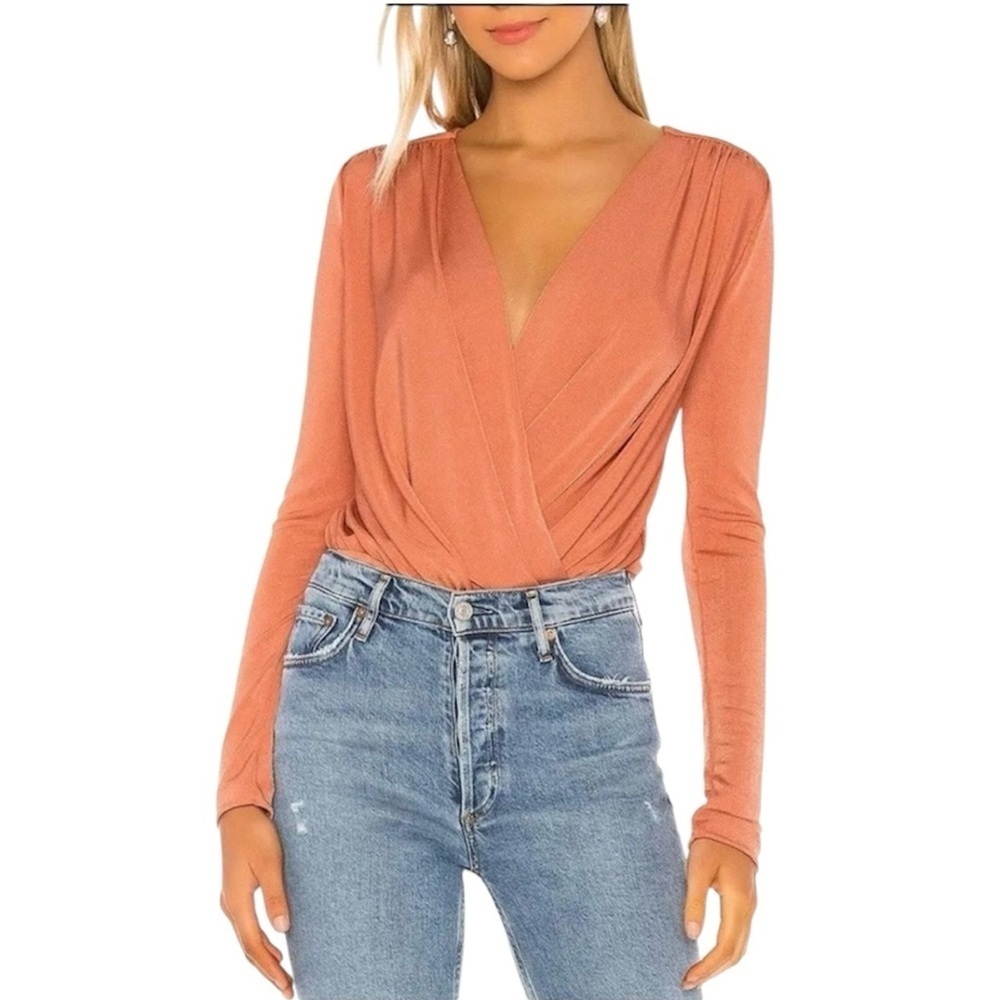 Free People Intimately Women's V-Neck Wrap Bodysuit in Mesa Size Small